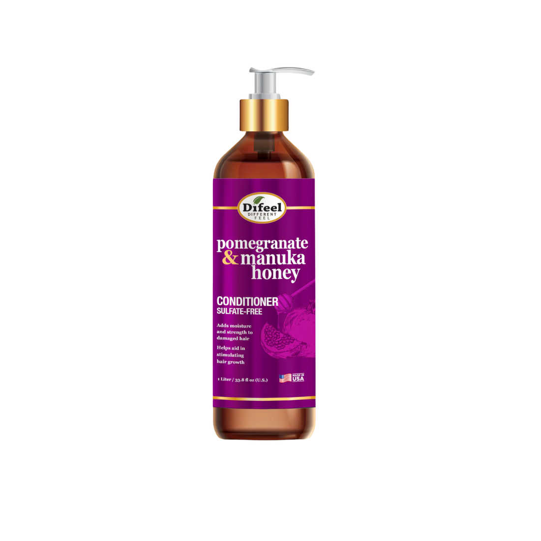 Difeel Pomegranate & Manuka Honey Sulfate-Free Conditioner 33.8 oz.