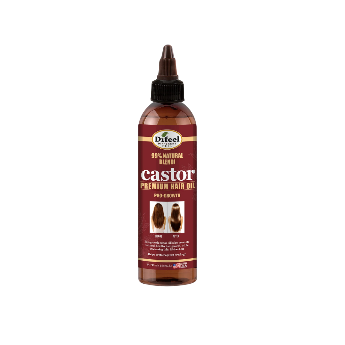 Difeel Castor Pro-Growth Hair Oil 8 oz.