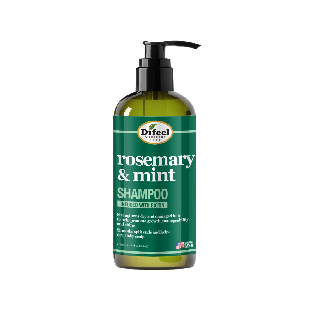 Difeel Rosemary and Mint Hair Strengthening Shampoo with Biotin 33.8 oz.
